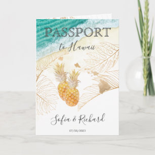 Wereldkaart Hawaii Wedding Destination Passport In