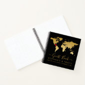 Wereldkaart — Heart Destination Guest Book Notitieboek (Binnen)