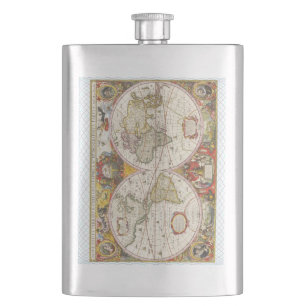  Wereldkaart Heupfles