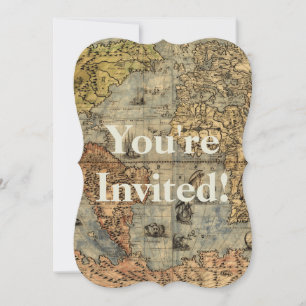 Wereldkaart  Historische Antiek Atlas Kaart