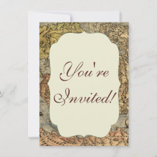 Wereldkaart  Historische Antiek Atlas Kaart