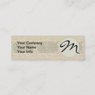 Wereldkaart  Historische Antiek Atlas Mini Visitekaartje