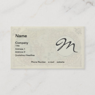 Wereldkaart  Historische Antiek Atlas Visitekaartje