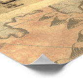 Wereldkaart historische atlas poster (Hoek)