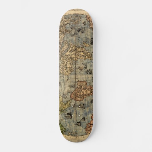Wereldkaart  historische atlas skateboard (Voorkant)