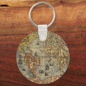 Wereldkaart historische atlas sleutelhanger (Voorkant)