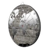 wereldkaart hout 13 dartbord (Voorkant Rechts)