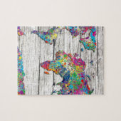 wereldkaart hout legpuzzel (Horizontaal)