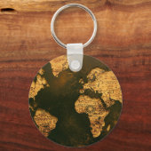 Wereldkaart illustratie sleutelhanger (Voorkant)