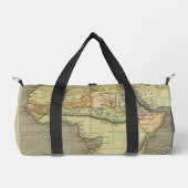  Wereldkaart in groen Plunjezak (Voorkant)