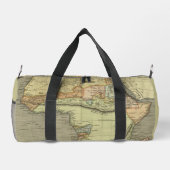  Wereldkaart in groen Plunjezak (Achterkant)