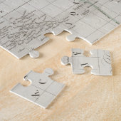 wereldkaart in twee halfronden legpuzzel (Zijkant)