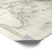 Wereldkaart in twee halfronden poster (Hoek)