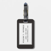 wereldkaart in Typografie Bagagelabel (Achterkant verticaal)