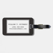 wereldkaart in Typografie Bagagelabel (Achterkant horizontaal)