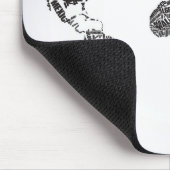 wereldkaart in Typografie Muismat (Hoek)