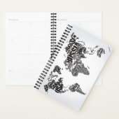 Wereldkaart in Typografie Planner (Display)