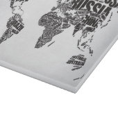 wereldkaart in Typografie Snijplank (Hoek)