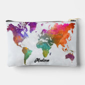 Wereldkaart in Waterverf Etui (Achterkant)