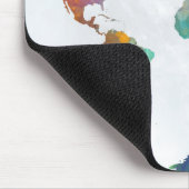 wereldkaart in Waterverf Muismat (Hoek)