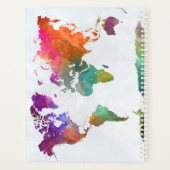 Wereldkaart in Waterverf Planner (Achterkant)