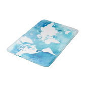wereldkaart in Waterverf vervagen Badmat (Gekanteld)