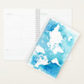 Wereldkaart in Waterverf vervagen Planner (Display)