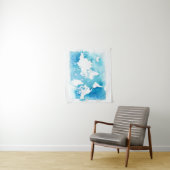 wereldkaart in Waterverf vervagen Wandkleed (In situ)