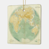 Wereldkaart Indische Oceaan, Europa, Azië, Afrika Keramisch Ornament (Links)