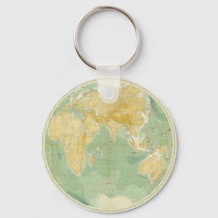 Wereldkaart Indische Oceaan, Europa, Azië, Afrika Sleutelhanger