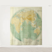 Wereldkaart Indische Oceaan, Europa, Azië, Afrika Wandkleed (Voorkant)