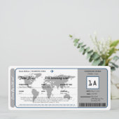 Wereldkaart instapkaart kaart (Staand voorkant)