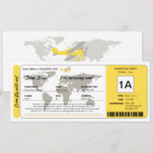 Wereldkaart instapkaart kaart (Voorkant / Achterkant)