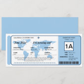 Wereldkaart instapkaart kaart (Voorkant / Achterkant)