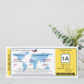 Wereldkaart instapkaart kaart (Staand voorkant)