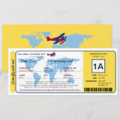 Wereldkaart instapkaart kaart (Voorkant / Achterkant)