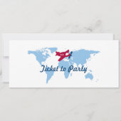 Wereldkaart instapkaart kaart (Achterkant)