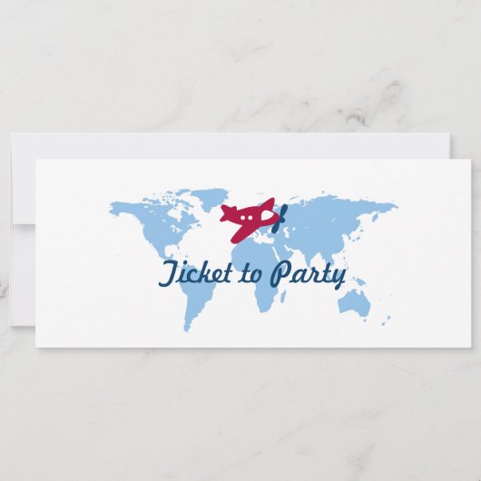 Wereldkaart instapkaart kaart (Achterkant)