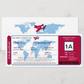 Wereldkaart instapkaart kaart (Voorkant / Achterkant)