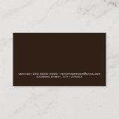 Wereldkaart International Professional brown Visitekaartje (Achterkant)