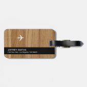 Wereldkaart International Travel Identifier Zwart Bagagelabel (Achterkant horizontaal)