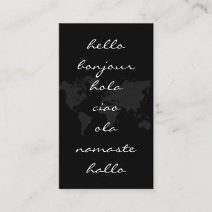 Wereldkaart   Internationale groeten Visitekaartje
