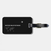 Wereldkaart Internationale Reis Identifier Bagagelabel (Achterkant horizontaal)