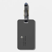 Wereldkaart internationale reizen bagagelabel (Achterkant verticaal)