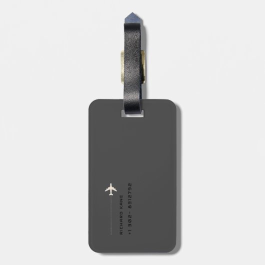 Wereldkaart internationale reizen bagagelabel (Achterkant verticaal)