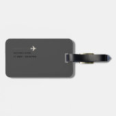 Wereldkaart internationale reizen bagagelabel (Achterkant horizontaal)