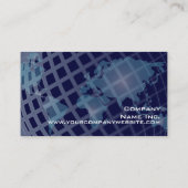 Wereldkaart Internationale Telecommunicatie Blauw Visitekaartje (Achterkant)