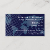 Wereldkaart Internationale Telecommunicatie Blauw Visitekaartje (Voorkant)