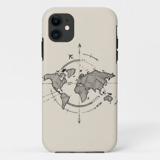 Wereldkaart iPhone 11 Hoesje – Travel Lover’s