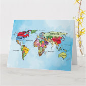 Wereldkaart Kaart (Gele Bloem)